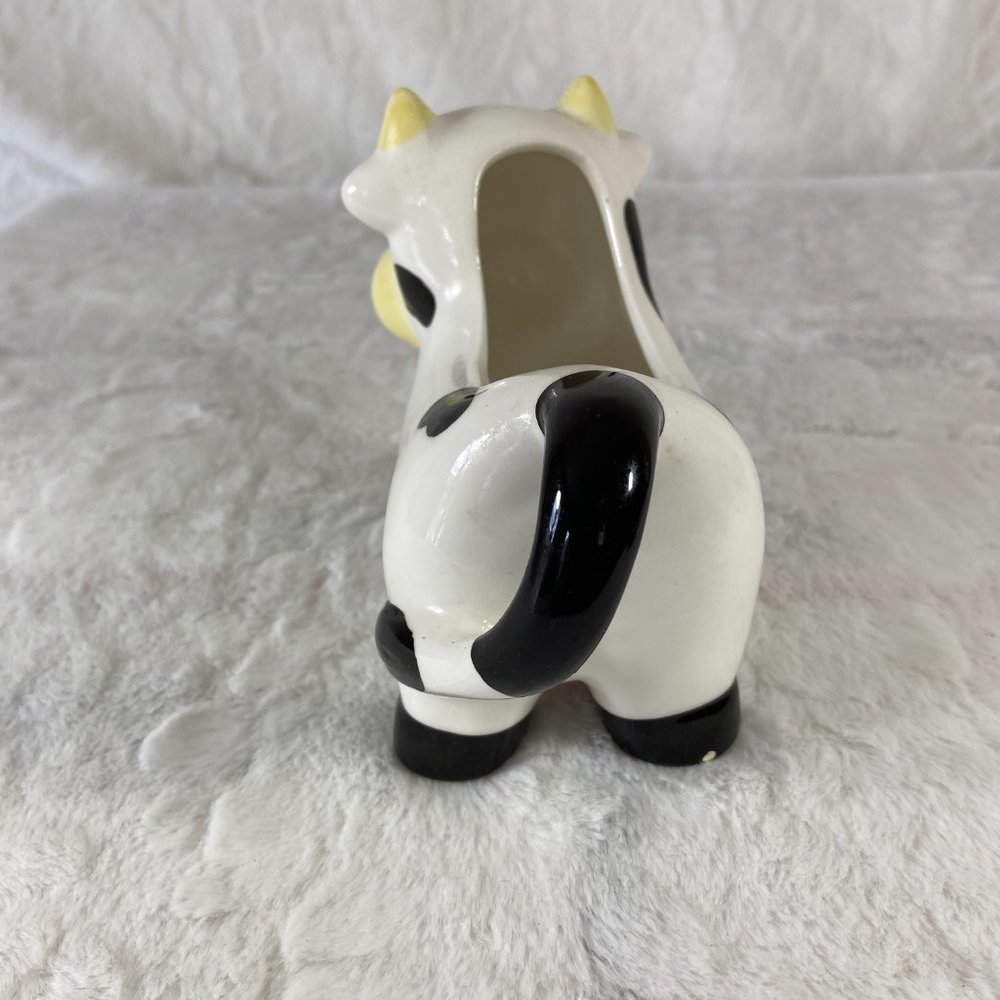 Houston Harvest Cute Vintage Porcelain Ceramic Holstein Cow Creamer Pitcher - Picture 4 of 10